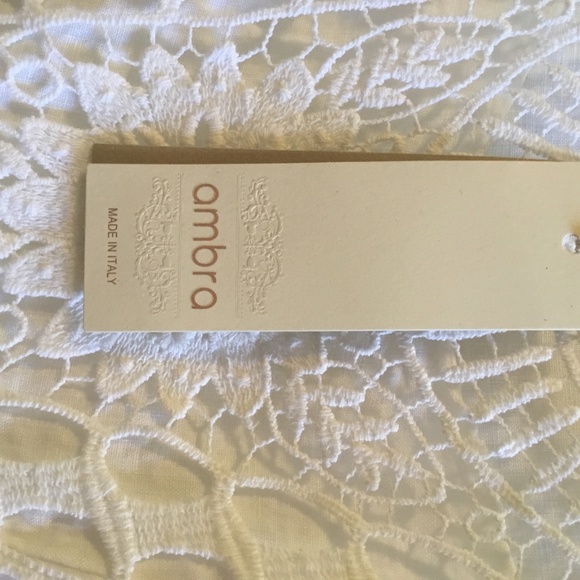 Italian white linen top size S - Picture 4 of 5